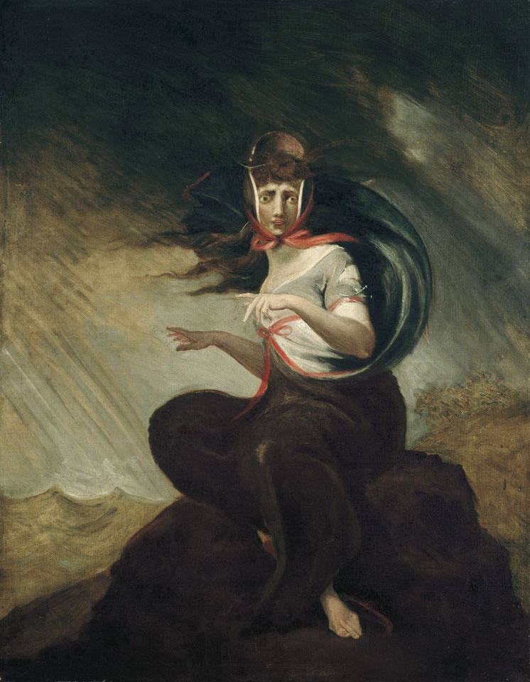 Henry Fuseli《Mad Kate》，畫中人物具有明顯突出的雙眼